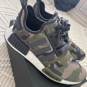 Camo Adidas NMD size 5 boys 7 womens
